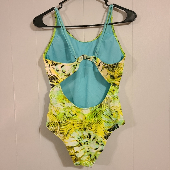 5/$10 NWOT Coral Tropics by Apollo one piece strappy open back swimsuit - Picture 5 of 9